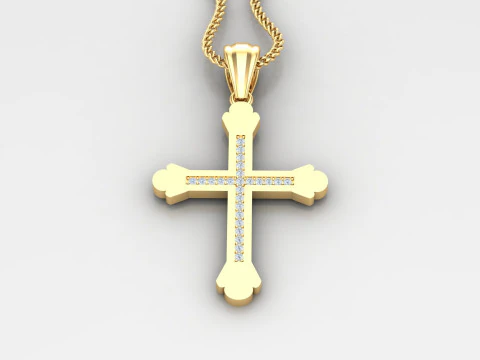 Cross Pendant Jesus Christ4CP008 3D Print Model