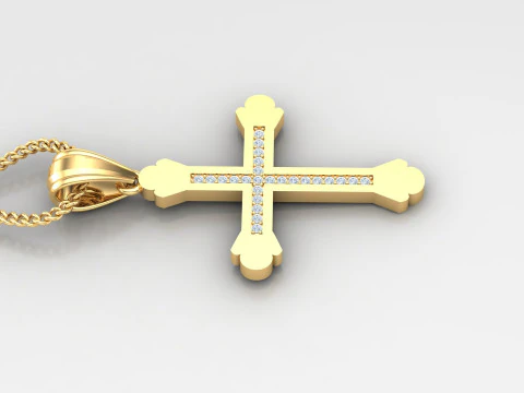 Cross Pendant Jesus Christ4CP008 3D Print Model