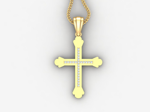 Cross Pendant Jesus Christ4CP008 Modello di stampa 3D