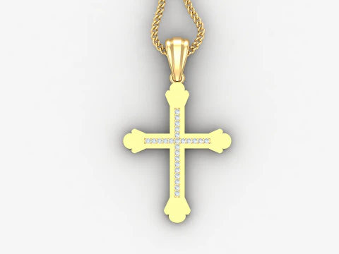 Cross Pendant Jesus Christ4CP008 3D Print Model