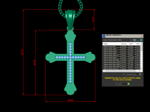 Cross Pendant Jesus Christ4CP008 Modello di stampa 3D