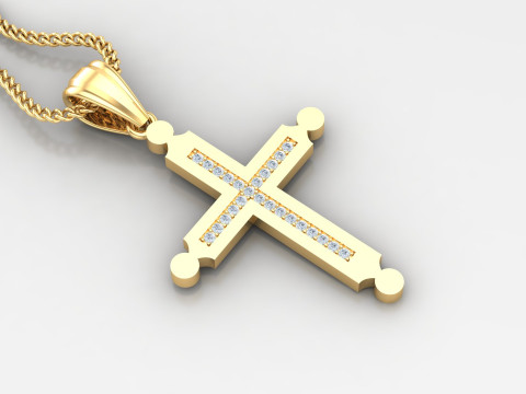 Cross Pendant Jesus Christ4CP009 3D 打印模型