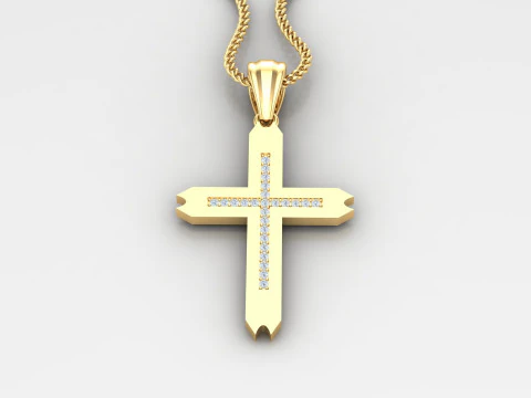 Cross Pendant Jesus Christ4CP0010 3D Print Model