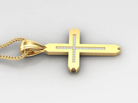Cross Pendant Jesus Christ4CP0010 3D Print Model