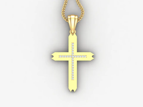 Cross Pendant Jesus Christ4CP0010 3D Print Model