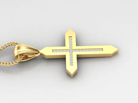 Cross Pendant Jesus Christ4CP0011 3D Print Model