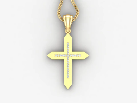 Cross Pendant Jesus Christ4CP0011 3D Print Model