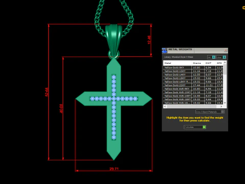 Cross Pendant Jesus Christ4CP0011 3D Print Model
