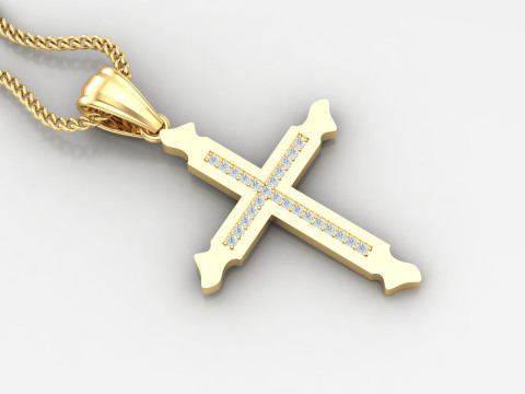 Cross Pendant Jesus Christ4CP0012 Modèles 3D en vedette