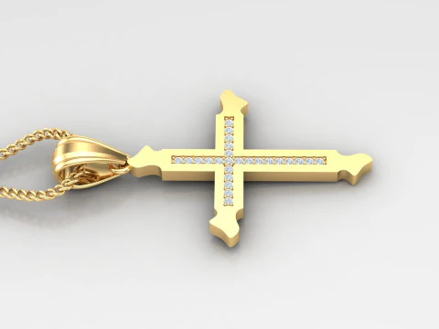 Cross Pendant Jesus Christ4CP0012 3D Print Model