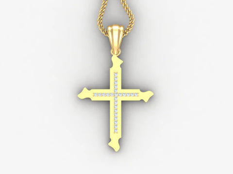 Cross Pendant Jesus Christ4CP0012 3D Print Model