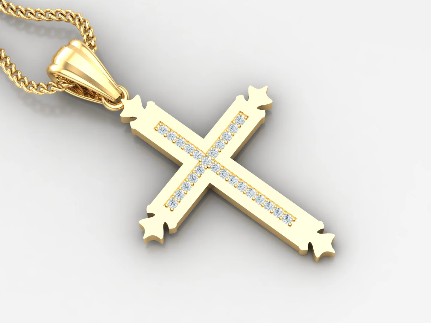 Cross Pendant Jesus Christ4CP0013 3D Print Model .c4d .max .obj .3ds .fbx .stl .blend