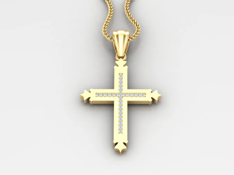 Cross Pendant Jesus Christ4CP0013 3D Print Model