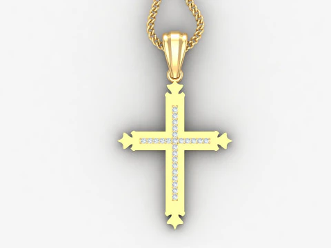 Cross Pendant Jesus Christ4CP0013 3D Print Model