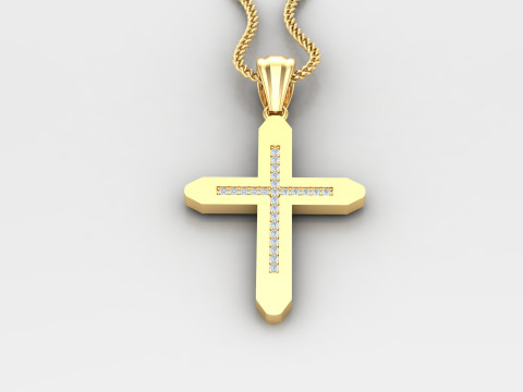 Cross Pendant Jesus Christ4CP0014 Modèles 3D en vedette
