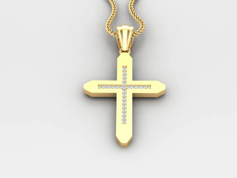 Cross Pendant Jesus Christ4CP0014 3D Print Model