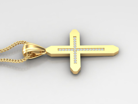 Cross Pendant Jesus Christ4CP0014 Modèles 3D en vedette