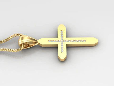 Cross Pendant Jesus Christ4CP0014 3D Print Model