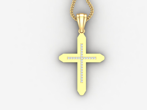 Cross Pendant Jesus Christ4CP0014 Modèles 3D en vedette