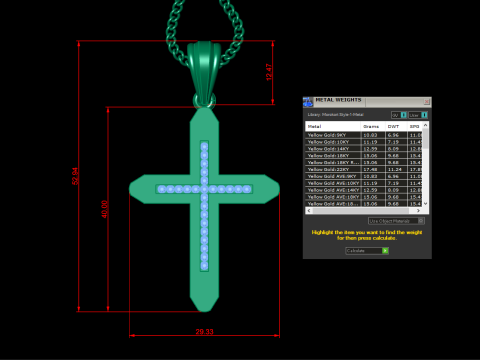 Cross Pendant Jesus Christ4CP0014 Modèles 3D en vedette