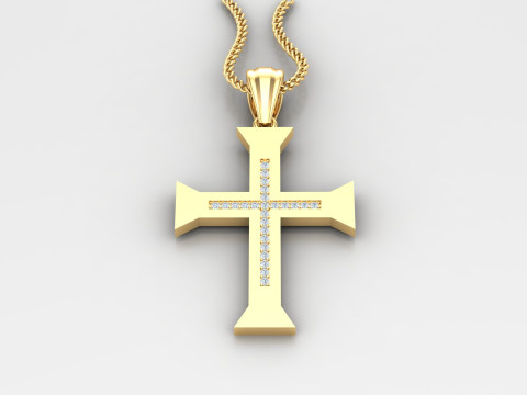 Cross Pendant Jesus Christ4CP0015 3D-Druckmodell