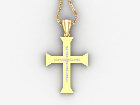 Cross Pendant Jesus Christ4CP0015 3D-Druckmodell