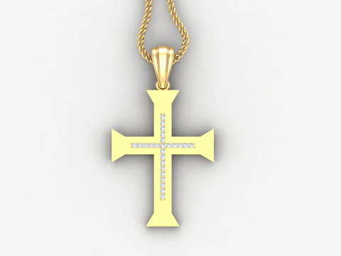 Cross Pendant Jesus Christ4CP0015 3D Print Model