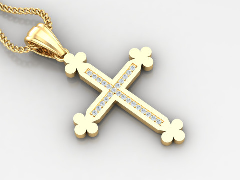 Cross Pendant Jesus Christ4CP0016 3D-Druckmodell