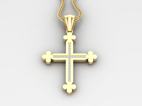 Cross Pendant Jesus Christ4CP0016 3D Druckmodell