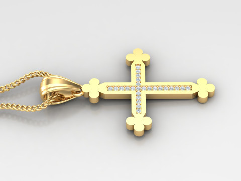 Cross Pendant Jesus Christ4CP0016 3D Druckmodell