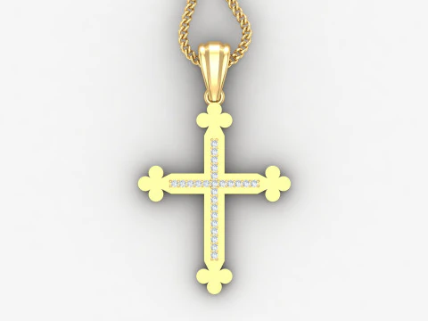Cross Pendant Jesus Christ4CP0016 3D Print Model