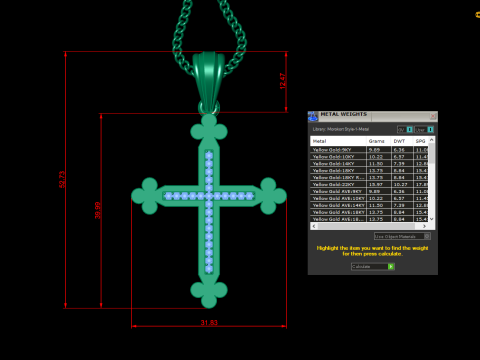 Cross Pendant Jesus Christ4CP0016 3D Druckmodell