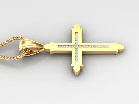 Cross Pendant Jesus Christ4CP0017 3D Print Model
