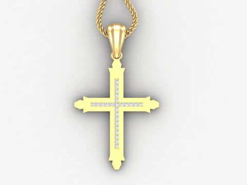 Cross Pendant Jesus Christ4CP0017 3D Print Model