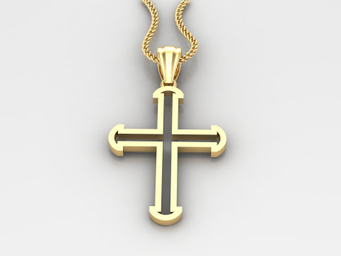 Cross Pendant Jesus Christ4CP0017 3D Druckmodell