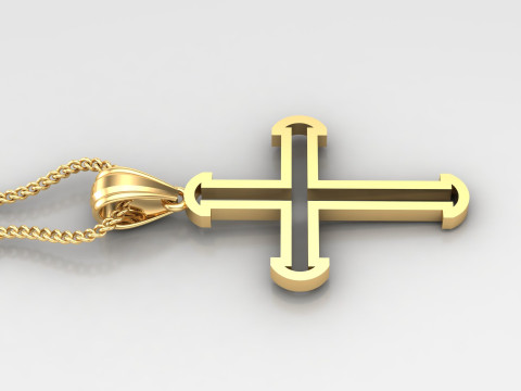 Cross Pendant Jesus Christ4CP0017 3D Druckmodell