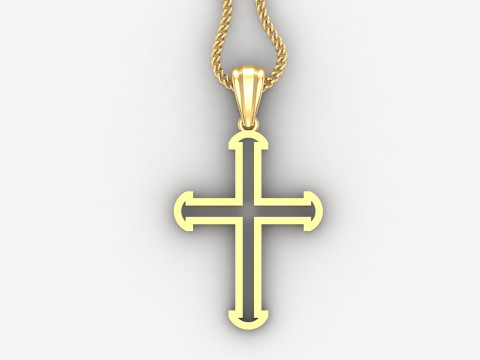 Cross Pendant Jesus Christ4CP0017 3D Druckmodell