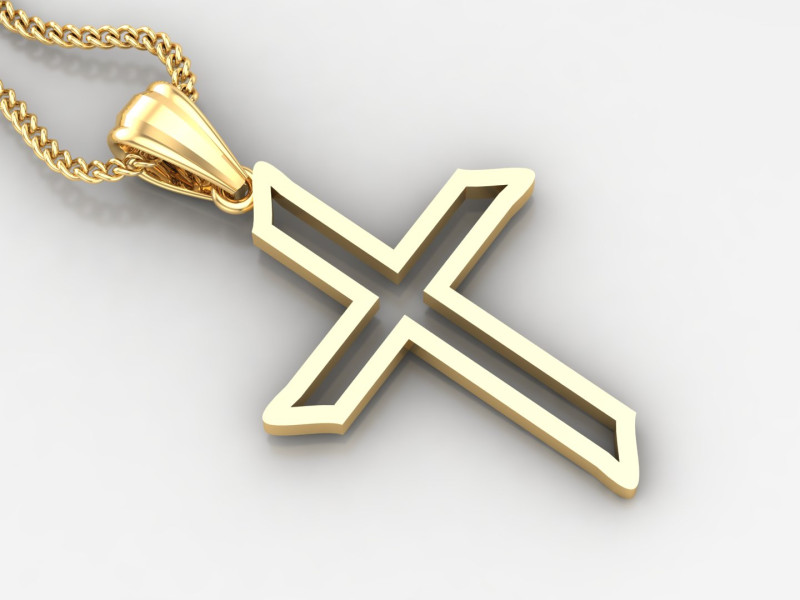 Cross Pendant Jesus Christ4CP0019 Modelo de Impressão 3D .c4d .max .obj .3ds .fbx .stl .blend 