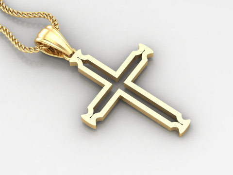 Cross Pendant Jesus Christ4CP0020 Model Cetak 3D