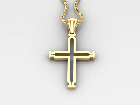 Cross Pendant Jesus Christ4CP0020 3D Print Model