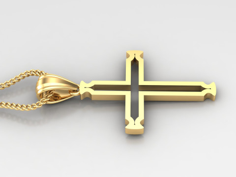 Cross Pendant Jesus Christ4CP0020 3D-Druckmodell