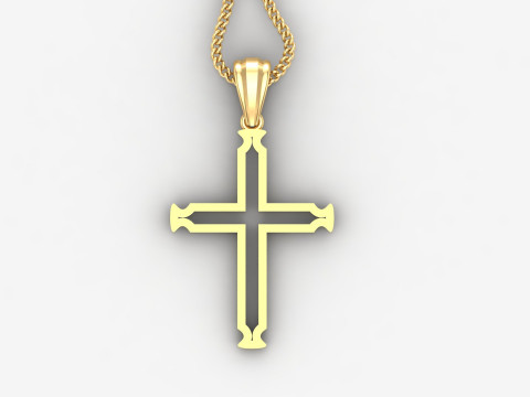 Cross Pendant Jesus Christ4CP0020 3D-Druckmodell