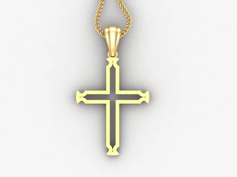 Cross Pendant Jesus Christ4CP0020 3D Print Model