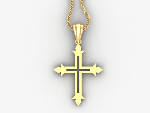 Cross Pendant Jesus Christ4CP0021 3D Print Model