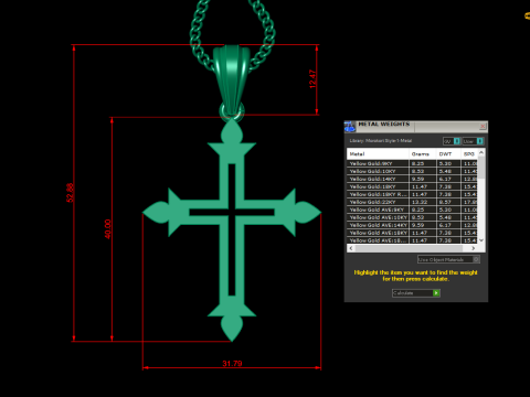 Cross Pendant Jesus Christ4CP0021 Modèles 3D en vedette