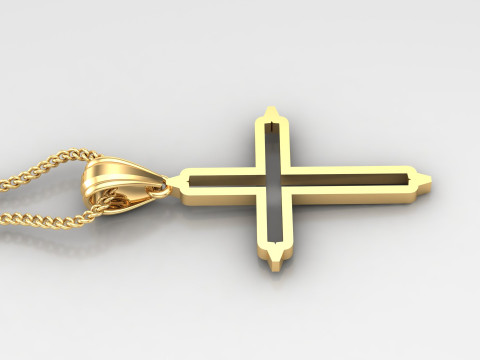 Cross Pendant Jesus Christ4CP0022 3D-printmodel