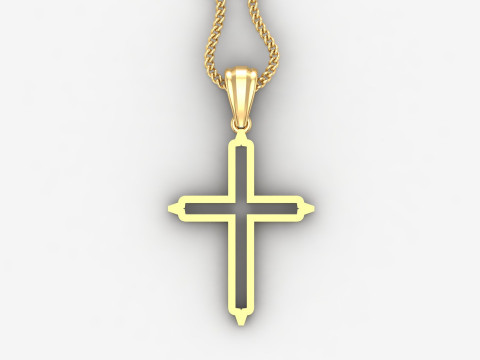 Cross Pendant Jesus Christ4CP0022 3D-printmodel