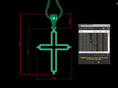 Cross Pendant Jesus Christ4CP0022 3D-printmodel