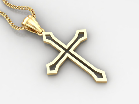 Cross Pendant Jesus Christ 4CP0023 3D Принт Модель
