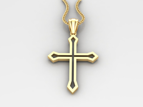 Cross Pendant Jesus Christ 4CP0023 3D 打印模型
